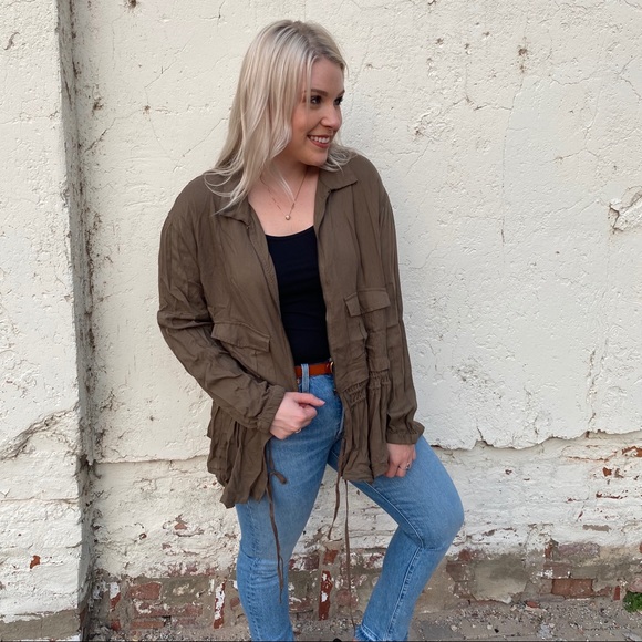 KORI America Army Green Jacket Trendy - Picture 3 of 7